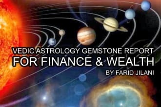 do a vedic astrology gemstone report for wealth and finance