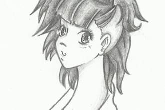 sketch an Anime Head Shot of You