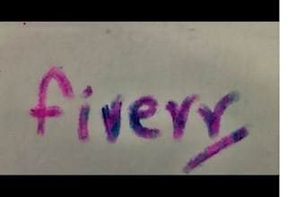 make speed drawing of your company name with any color of your choice
