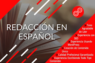 write interesting, creative and unique articles, in spanish