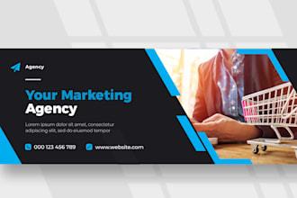 design a professional youtube banner, facebook, header, ads