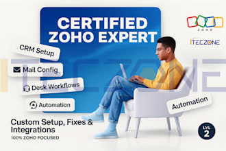 fix, customize or automate zoho CRM, desk and mail