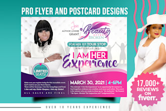do exceptional event flyer design, postcard or church flyer