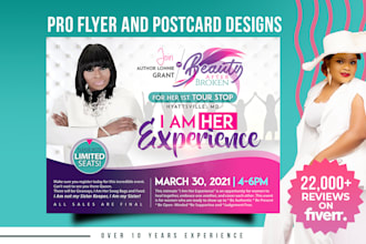 do exceptional event flyer design, postcard or church flyer