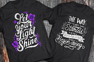 do custom tshirt design illustration logo with typography