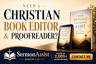 be your christian book editor and proofreader