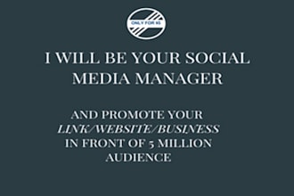 be your social media manager and promote your link