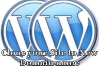 clone your wordpress site to new domain name