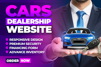 design an creative automotive cars dealership website