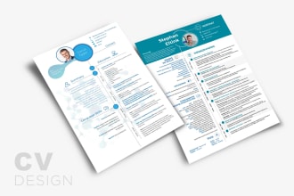 design an outstanding infographic resume CV design under 24h