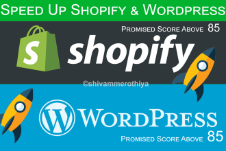 speed up and optimize your shopify store or  website