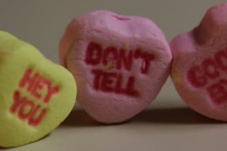 write you a message in candy hearts