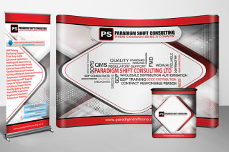 design professional pop up exhibition display banner or trade show booth