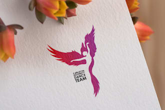 design modern feminine watercolor  logo