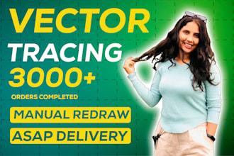 do vector tracing, vectorize image, recreate logo or image to vector
