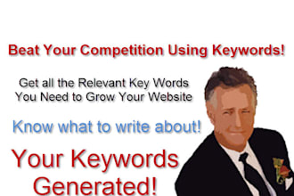generate top KEYWORDS for your website that your competitors use to rank high
