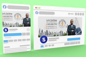design eye catching facebook, linkedin, and youtube covers