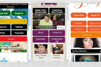 design a professional MOBILE website