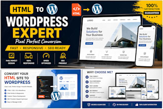 html to wordpress website with pixel perfect design