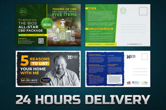 design professional eddm postcard within 24 hrs