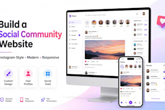 build a social community website like instagram