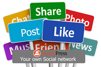create social networking  website for you using buddypress