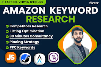 amazon keyword research, PPC analysis and competitor analysis