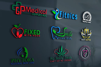 do medical, healthcare, and orthopedic or dental logo design