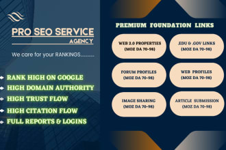 rank you high on google with high authority foundation backlinks