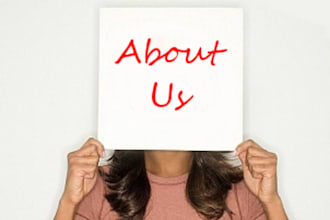 write an ABOUT page for your blog, company or website