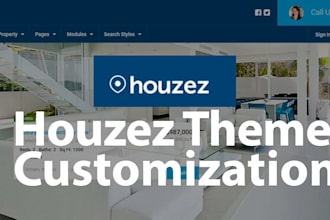customize the houzez theme to make a professional real estate website