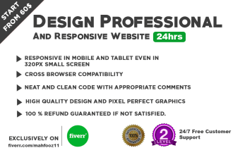 design professional and responsive website html5 website