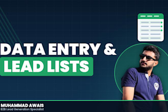 data entry, lead list, and lead generation