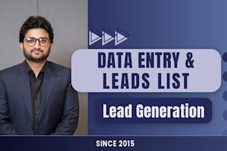 data entry, lead list, and lead generation