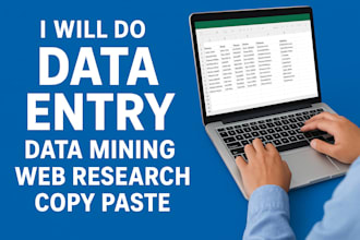 do data entry, data mining, web research, copy paste