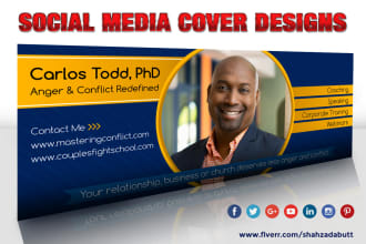 design facebook, twitter, youtube or linkedin cover banner