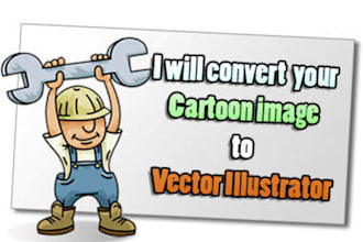 convert cartoon image to VECTOR illustrator