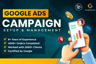 setup and manage your google ads adwords PPC campaigns