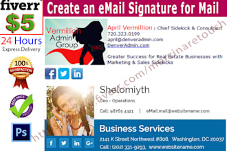create an eMail Signature for Mail