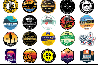 do unique custom stickers, label, badge design in 1 hour