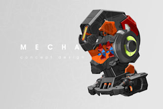 draw high quality robot, mecha concepts