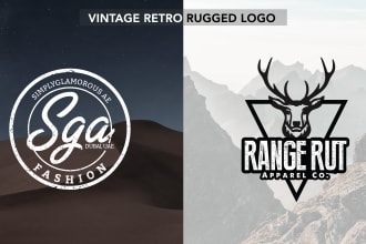 do 3 retro vintage hipster rustic classic logo design