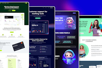 modern saas landing page design in figma