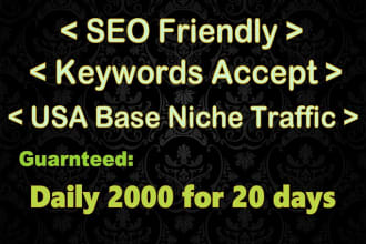 increase and add USA targeted website,traffic