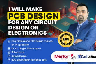 do pcb design layout in altium, eagle, kicad, and easyeda