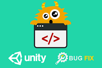 do unity bug fixing, build errors fixing, app crash fixing of unity games