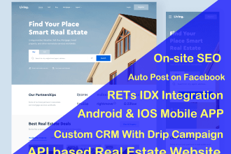 create real estate website, mobile app and crm using idx