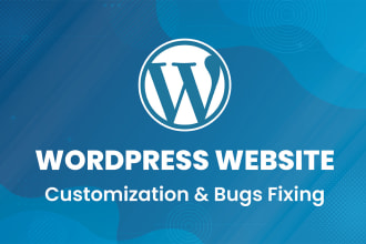 fix bugs and customize wordpress website