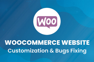fix bugs and customize woocommerce website