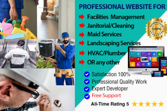 build cleaning company, janitorial, facility management website